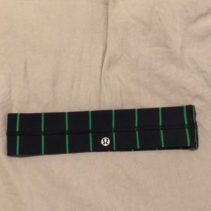 Navy and Green Lululemon Headband